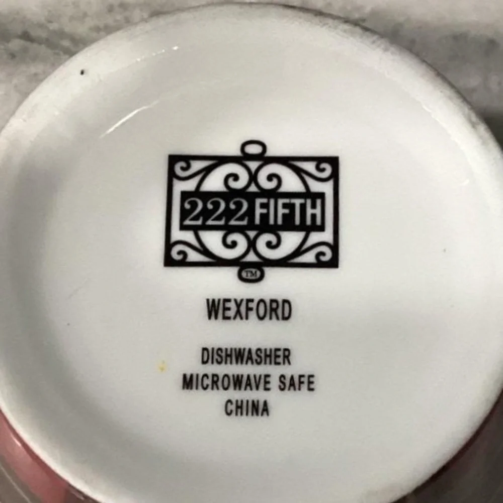 222 Fifth Wexford Dessert Bowls, Set of‎ 4, Red Plaid Design Dinnerware